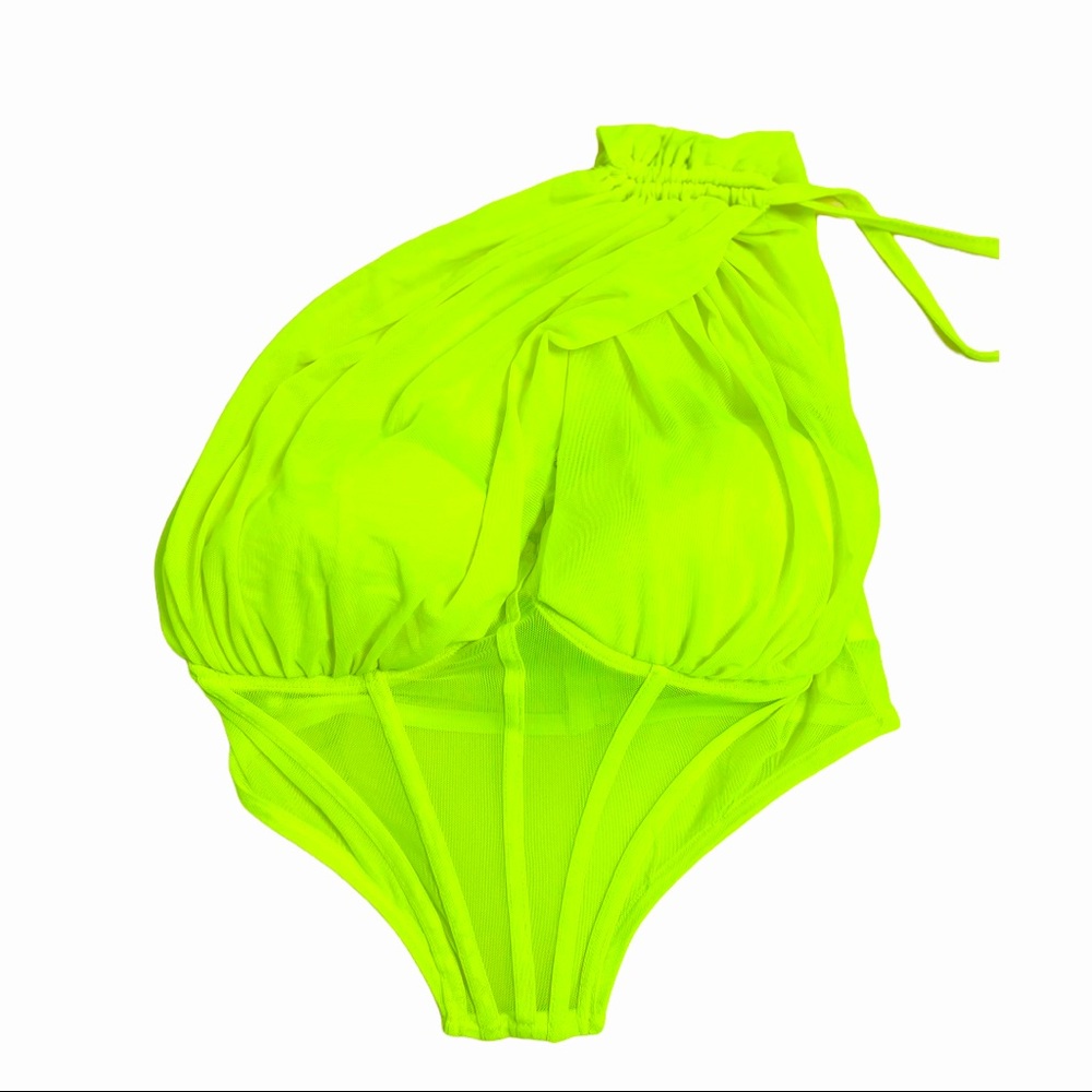 Neon green crop top